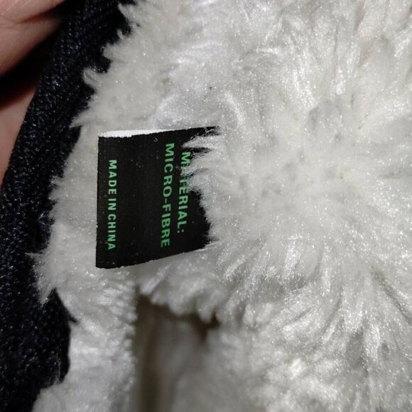 DAWGS Womens Vegan Boots Sz 10 Black Suede White Shearling Warmth Furry Winter‎ - Picture 8 of 12